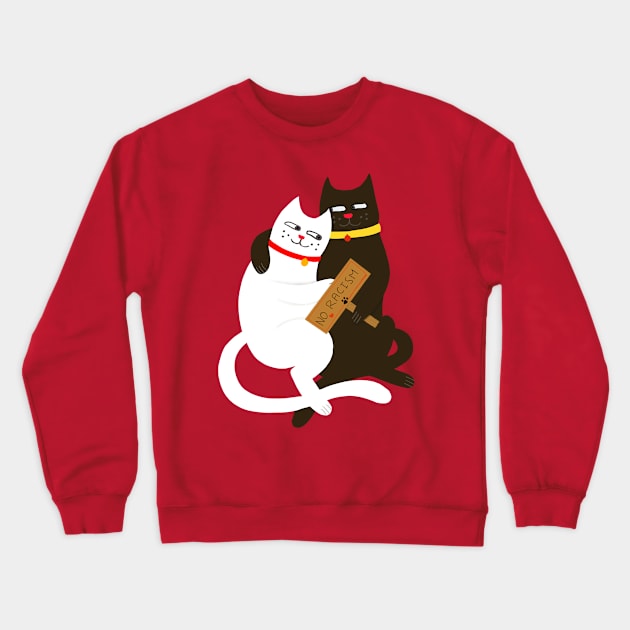 Anti-racism Cats Crewneck Sweatshirt by heidiki.png